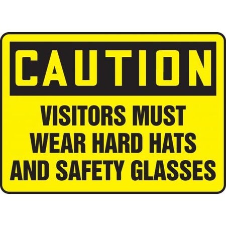 OSHA CAUTION Safety Sign VISITORS MPPE608VP